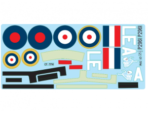 Xfly-Model 1.2M Hurricane Brown Decal Set